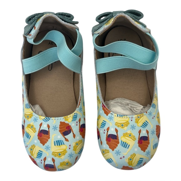 Monkey Feet Girl Toddler Cupcake MaryJanes Bow Colorful Patterned‎ Shoes Sz 2-3Y - Picture 1 of 7
